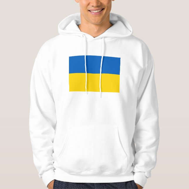 Svettskjorta med Flagga från Ukraina Hoodie (Framsida)
