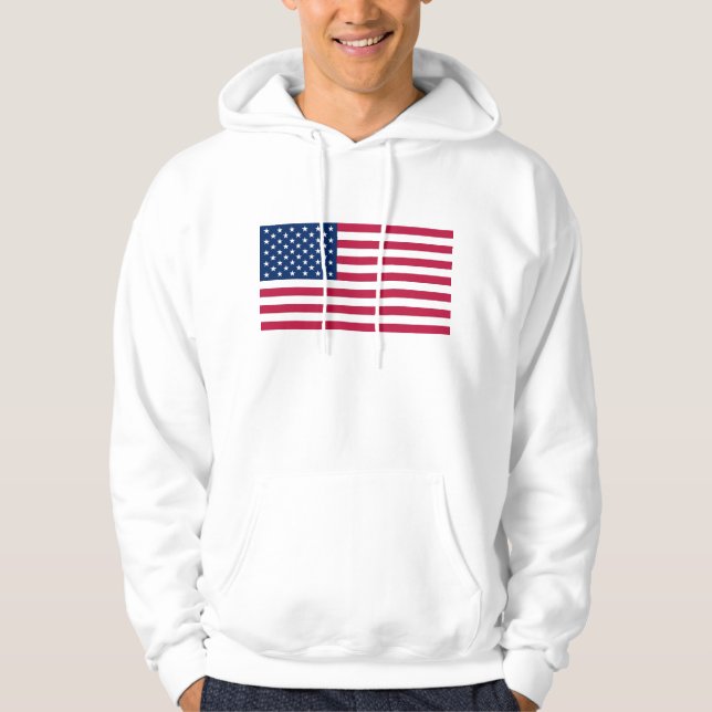 Svettskjorta med Flagga från USA Munkjacka (Framsida)