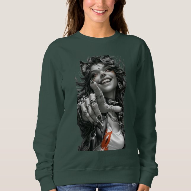 Svettskjorta med kattunge t shirt (Framsida)