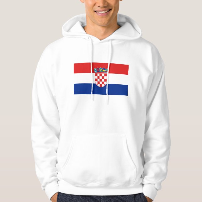 Svettskjorta med kroatisk Flagga Sweatshirt (Framsida)