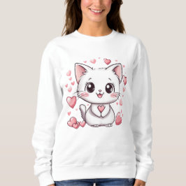 Svettskjorta med Tecknad och hjärtdesign T Shirt