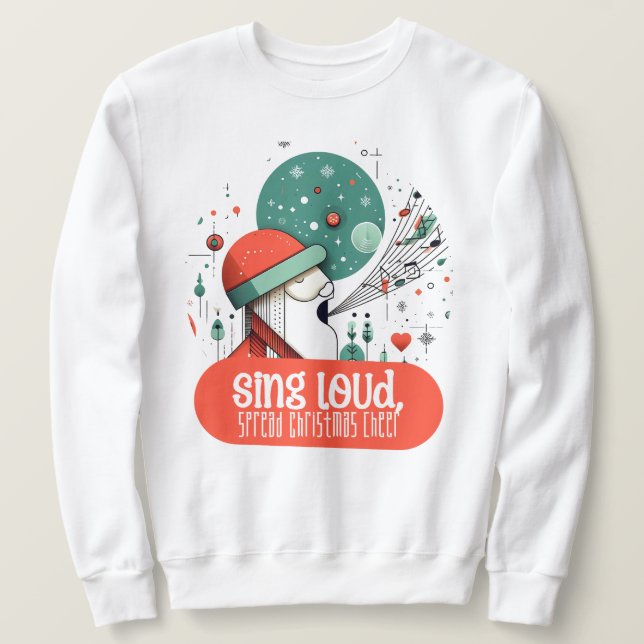 Svettskjorta - Sjunga högt, sprid julklapp Lång Ärmad Tröja (Design framsida)