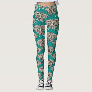 Svettstjärtad fjärilstam svart leggings
