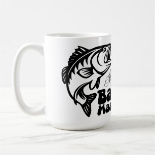 SVG Anpassad Bass Mästare fiske Kaffemugg