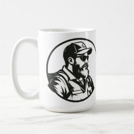SVG Anpassad flugfiskare och fiskespö Kaffemugg