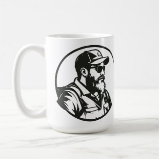 SVG Anpassad flugfiskare och fiskespö Kaffemugg