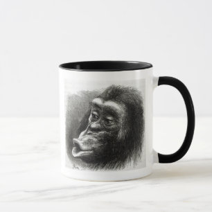Sviken schimpans och sulky mugg