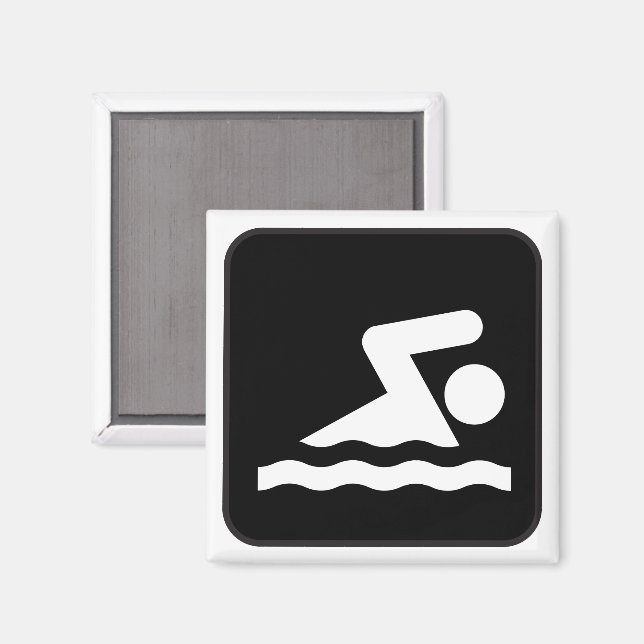 Svimming Symbol Magnet (Front/Back)