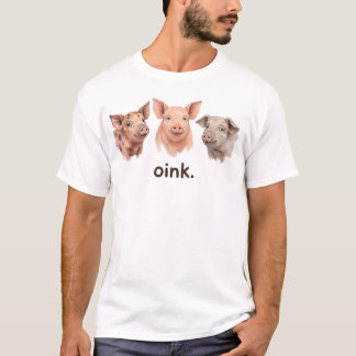 Svin Grinar Gårdsdjur Roligt Svinälskare Roligt Gr T Shirt