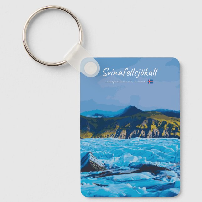 Svínafellsjökull, Iceland -  Glacier View Classic Nyckelring (Framsida)