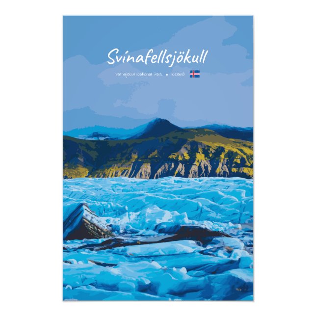 Svínafellsjökull, Iceland -  Glacier View Fototryck (Framsidan)