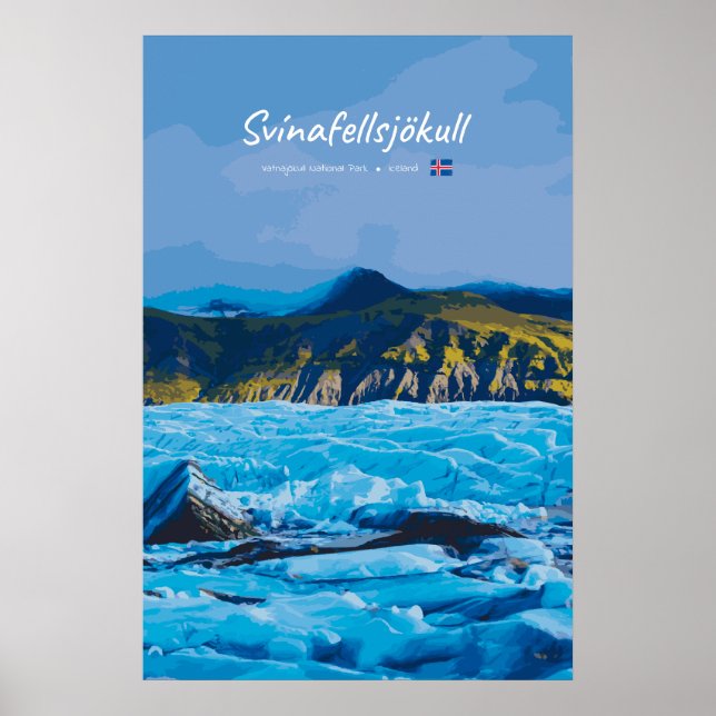 Svínafellsjökull, Iceland -  Glacier View Poster (Framsidan)