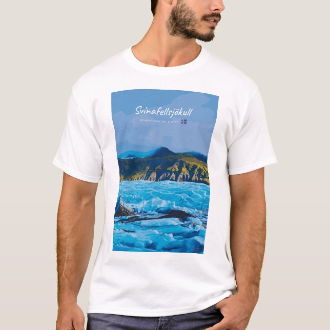 Svínafellsjökull, Iceland -  Glacier View T Shirt (Framsida)