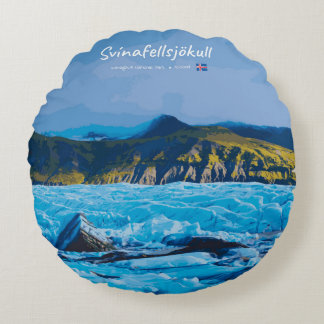 Svínafellsjökull, Island - Glacärvy Rund Kudde