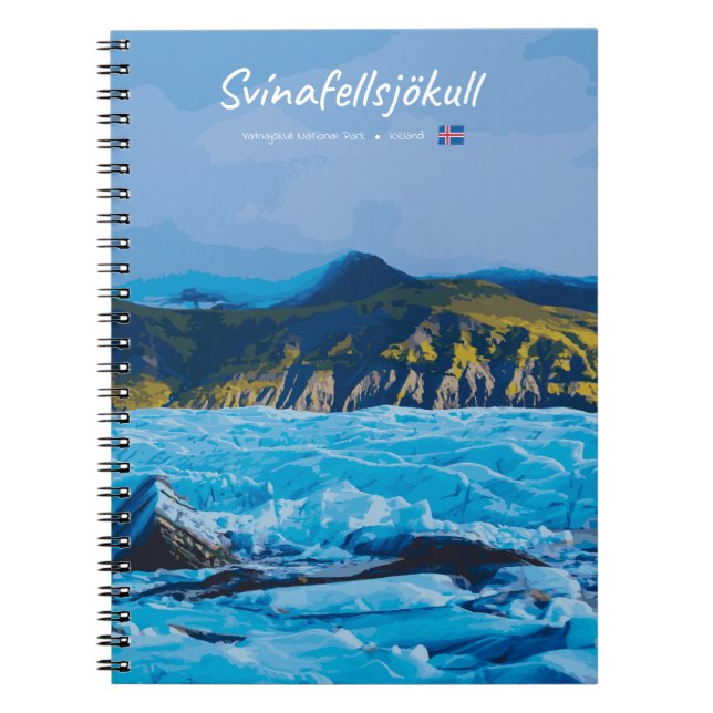 Svínafellsjökull, Island -  Glaciärvy Anteckningsbok (Framsidan)