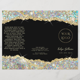 Svinbroschyr från Faux glitter guld