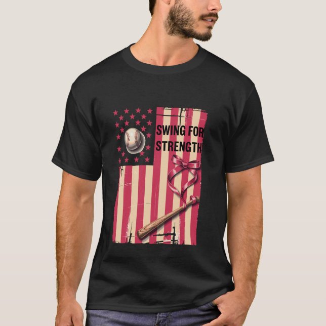 Svinga för Styrka Baseboll T Shirt (Framsida)