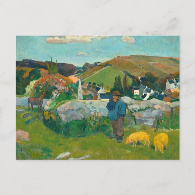 Svinherden | Paul Gauguin Vykort (Framsida)