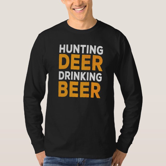Svinjakt på öl och Hjort T Shirt (Framsida)