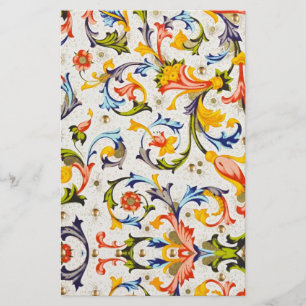 SVINOR FÖR BLOMMIGT AV FLORENTINA-RENAISSANCE,BLOM BREVPAPPER