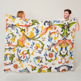 SVINOR FÖR BLOMMIGT AV FLORENTINA-RENAISSANCE,BLOM FLEECEFILT