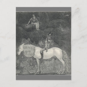 Svipdag talar med Thokk av John Bauer Vykort