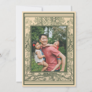 Sviten utsmyckade franska landskapsbilder grön kan julkort