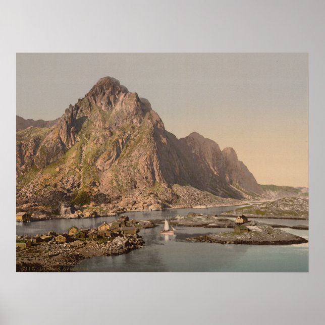 Svolvaer, Lofoten, Nord-Norge, Norge Poster (Framsidan)