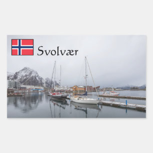 Svolvaer Lofoten-öarna Rektangulärt Klistermärke