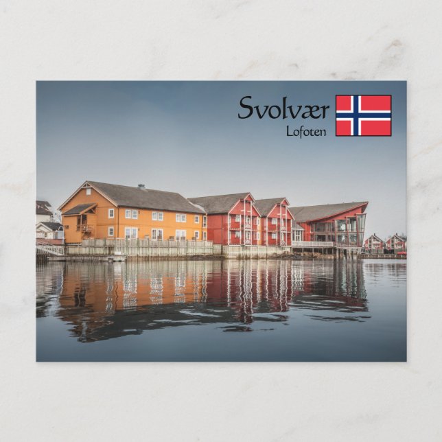 Svolvaer Lofoten-öarna Vykort (Framsida)