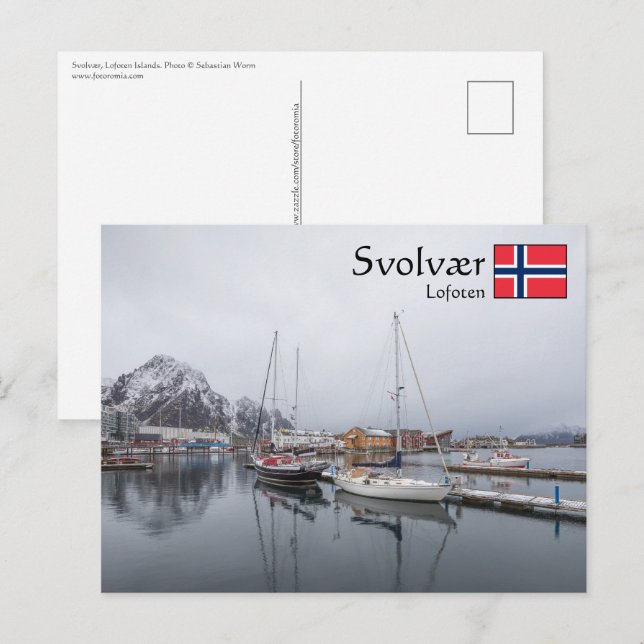 Svolvaer Lofotenöarna Vykort (Fram/baksida)
