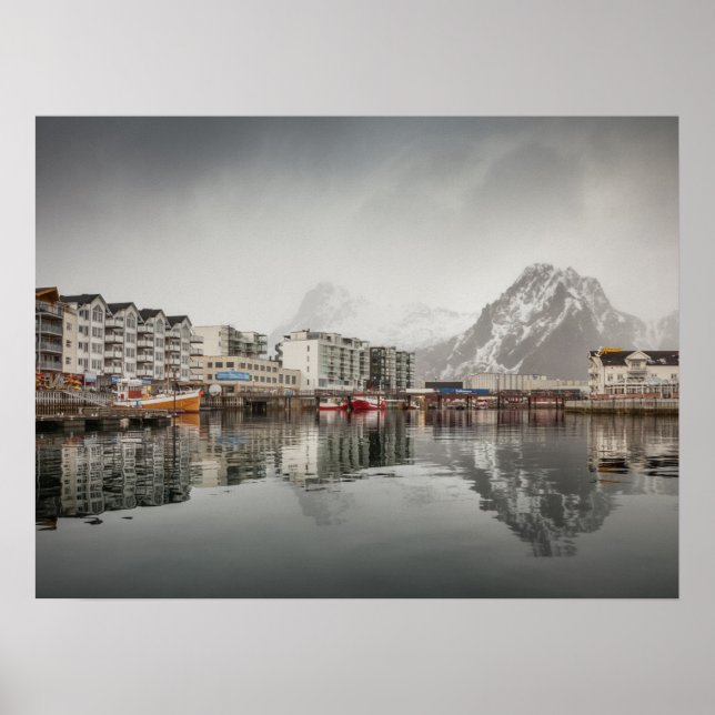 Svolvaer Stad Lofotenöarna Poster (Framsidan)