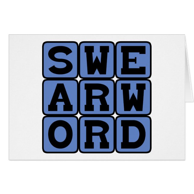 Svordom, Kraftuttryck Hälsningskort (Framsidan Horizontal)