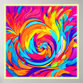 Svordteckning med kraftig Abstrakt Poster