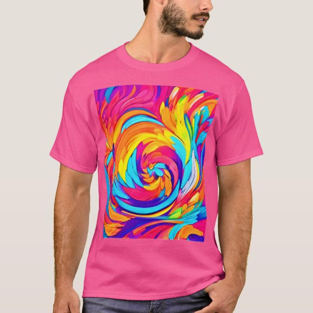 Svordteckning med kraftig Abstrakt T Shirt (Framsida)