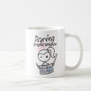 Svulten grafisk märkes- mugg