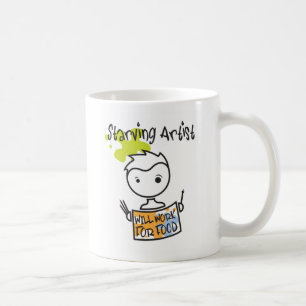 Svulten konstnärmugg kaffemugg