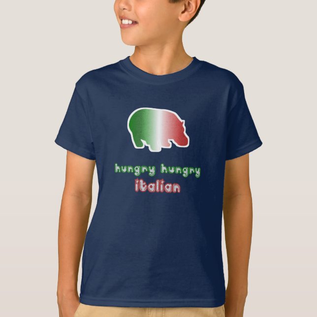 Svultna italienska barn t-shirt (Framsida)