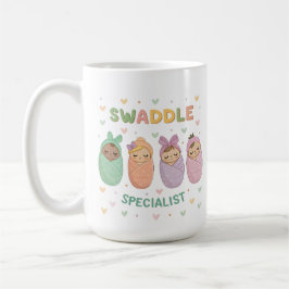 Swaddle Specialist Cute Baby Illustration Kaffemugg