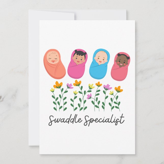 Swaddle Specialist NICU Nurse NeoNatal Julkort (Framsida)