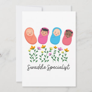 Swaddle Specialist NICU Nurse NeoNatal Julkort