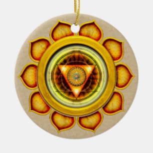 Swadhisthana eller Sacral den andra Chakra Julgransprydnad Keramik