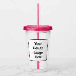 Swag Anpassningsbar 16oz, Fuchsia Rosa Acrylic Tum Take Away Mugg