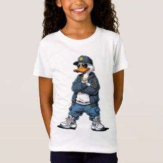 Swag Cartoon Duck with Gold Chains and Hoodie T Shirt