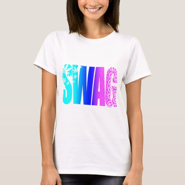 SWAG färg Spaghetti Strap överkant Tee Shirt (Framsida)