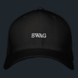 Swag Hat Cap Broderad Keps<br><div class="desc">Material: 98 % akryl. 2 % SpandexCare-instruktioner: Maskin tvättar kall. Icke-klorblekmedel,  vid behov. Torktumling medel. Dekorationer/anpassningar för järn får inte göras.</div>