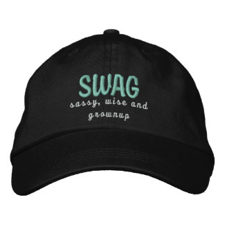 SWAG-hatt i svart Broderad Keps