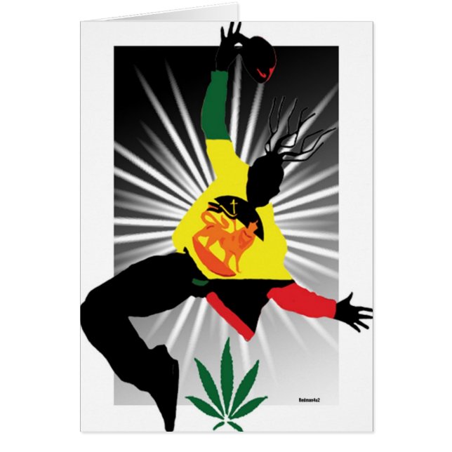 Swag Rastafarian Stil Hälsningskort (Framsidan)