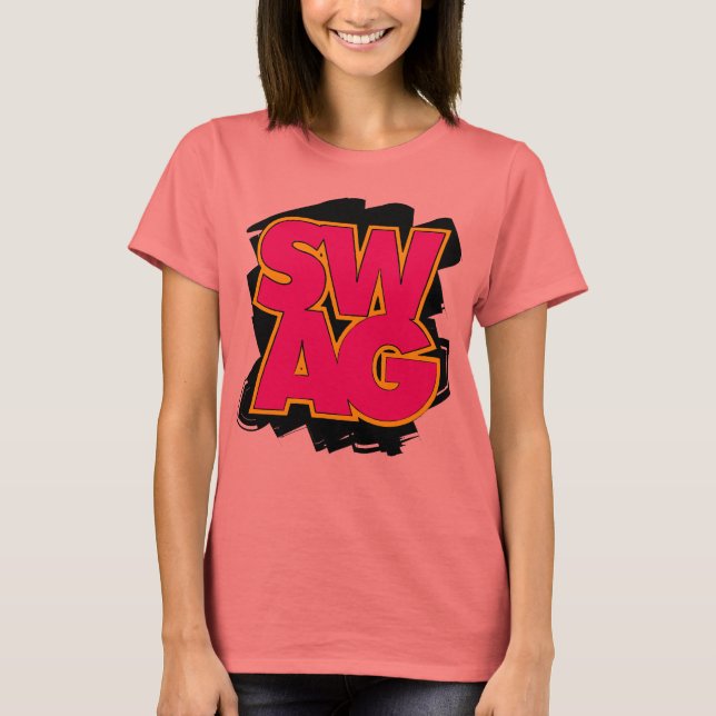 SWAG - Rosa och Gult Tee (Framsida)