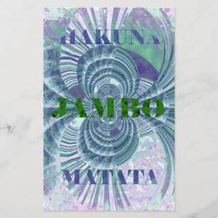 Swaga Jambo Hakuna Matata Kenya Giraffe Safari Wo Brevpapper